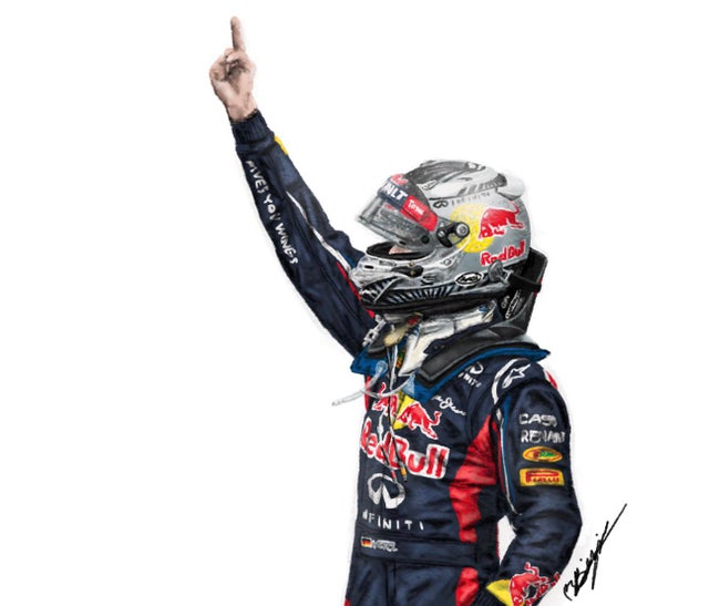 Sebastian Vettel digital drawing
