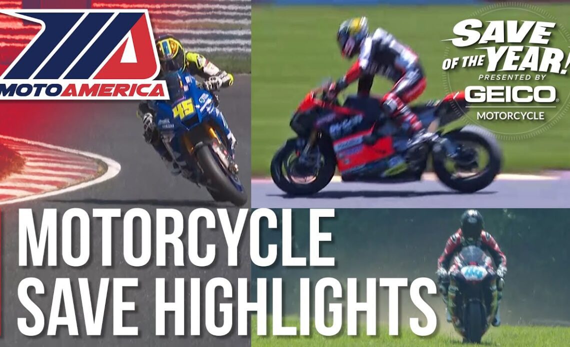😱 Top Motorcycle Saves: MotoAmerica 2022 Presented By GEICO Motorcycle