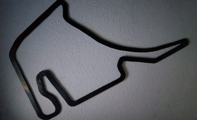 the Hockenheimring i made out of wood for my wall