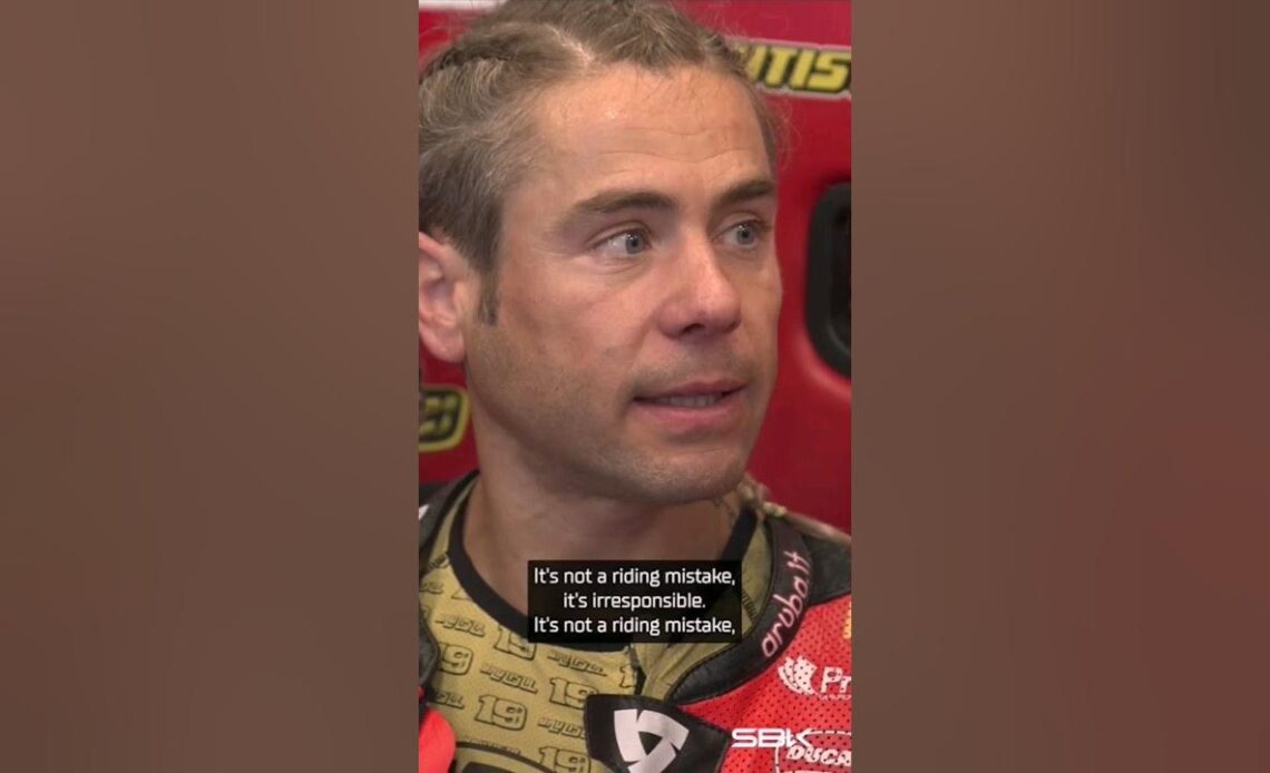 Bautista reacts to his clash with Rea in Magny-Cours Race 2️⃣💥 #FRAWorldSBK 🇫🇷