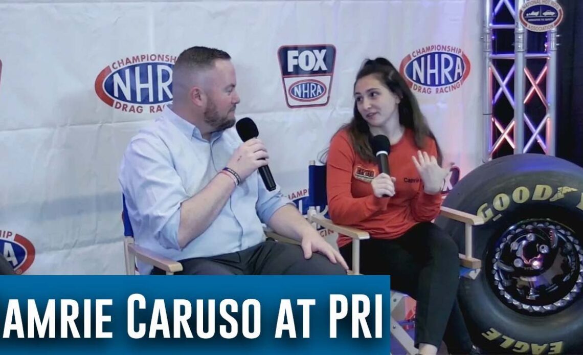 Camrie Caruso recaps rookie season and more at the NHRA Stage at the PRI Show