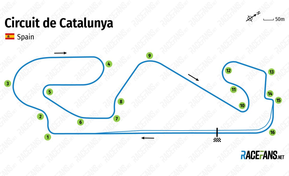 Circuit de Catalunya track map, 2021
