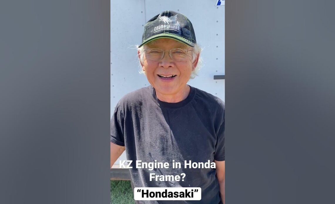 Did he REALLY put a Kawasaki engine in a Honda Frame?