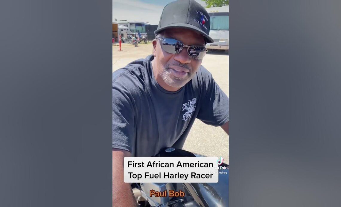 First African American Top Fuel Harley Racer