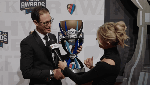 Logano credits Busch Light Pole Award to team effort