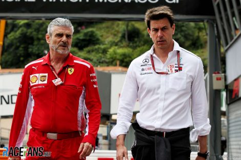 Maurizio Arrivabene, Toto Wolff, Monaco, 2018