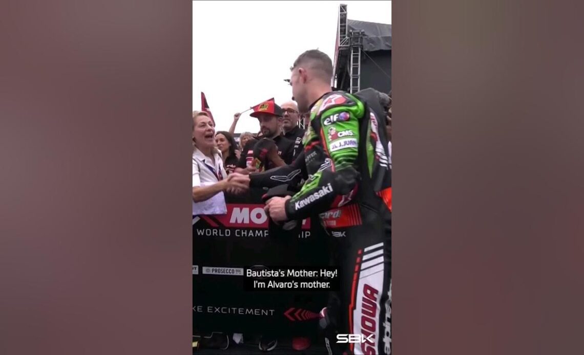 Racing is one big family 👪 when Rea met Bautista's mother! 🤝 #UnfilteredBestBits