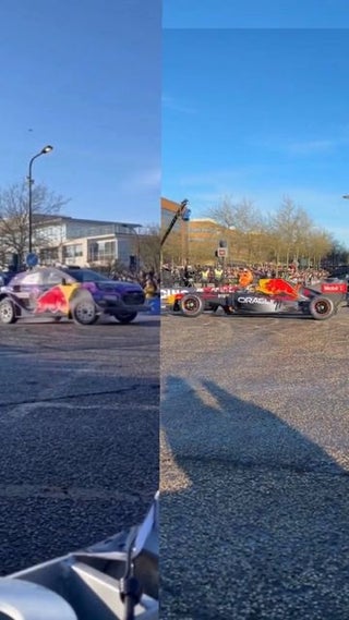 Redbull F1 vs WRC M-Sport in Milton Keynes