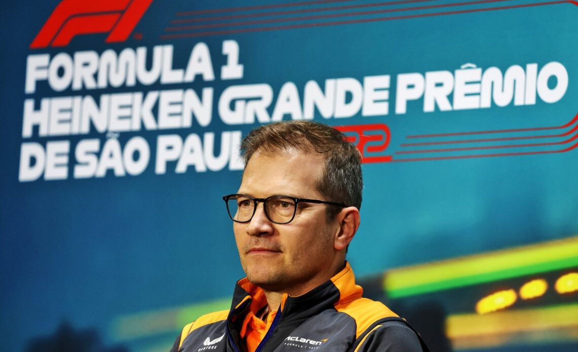 Andreas Seidl, Team Principal, McLaren, in the team principals Press Conference