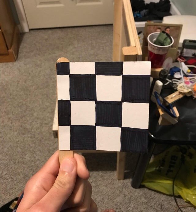 This is a Small Mini Checkered Flag that I made at Home Yesterday witch those Racing Flags are Made to Travel.