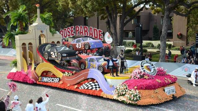 Behind the scenes at NASCAR’s first Rose Parade