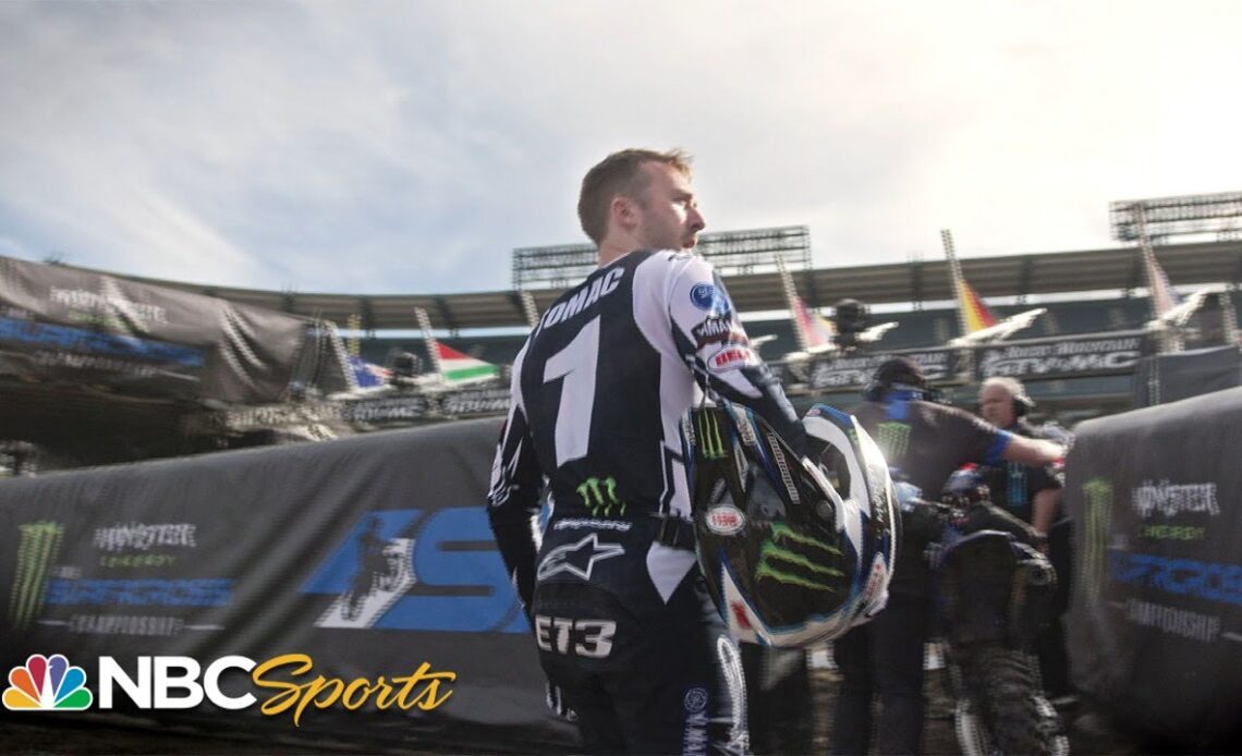 Go behind the scenes of Eli Tomac's 'wild' win at Anaheim Round 1 | Motorsports on NBC