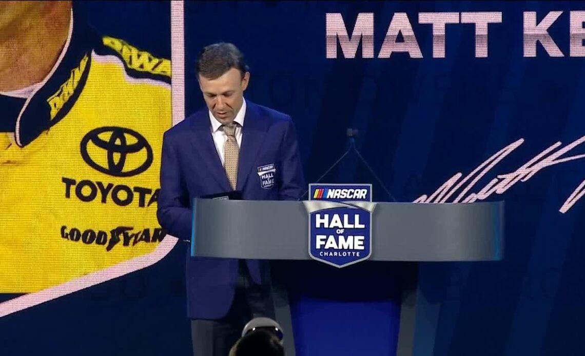 'It's a huge honor to be here tonight,' Listen to Matt Kenseth's full Hall of Fame speech