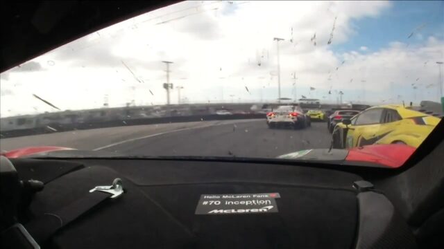 Mclaren and Lexus Cutting through traffic at the Rolex 24