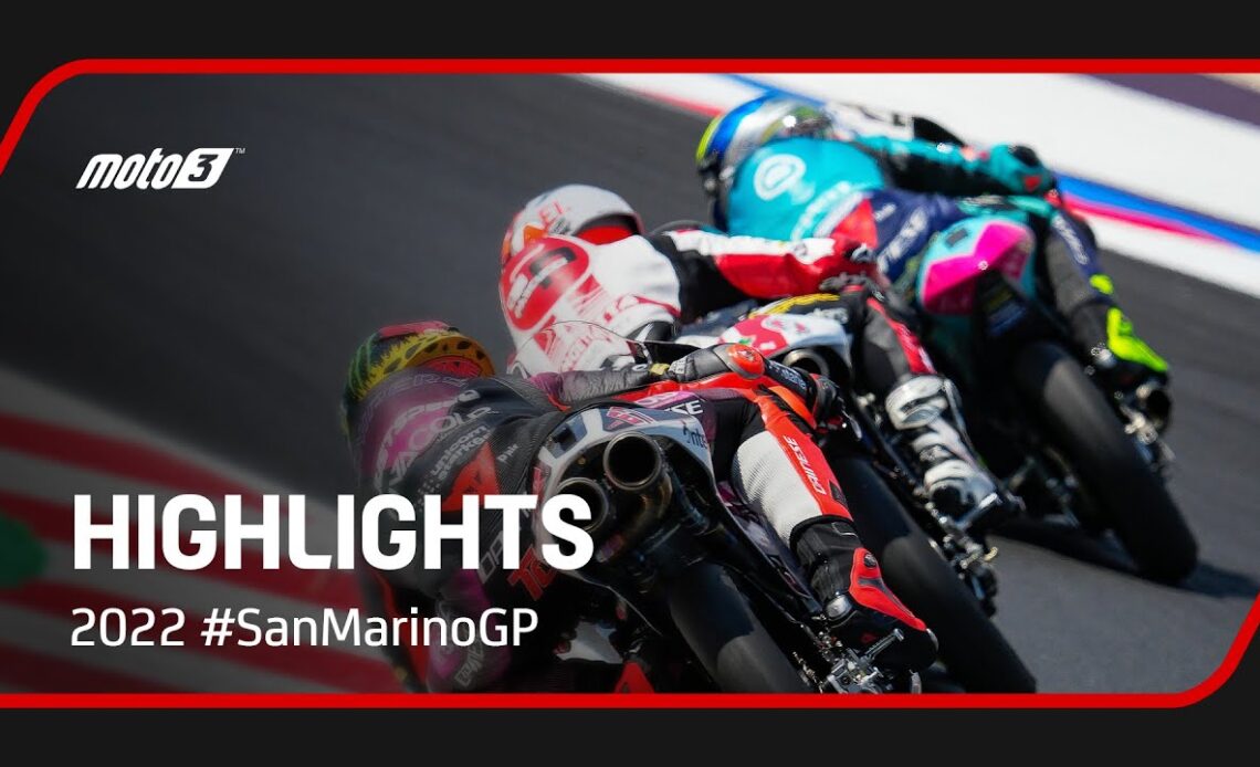Moto3™ Race Highlights 🏍️💨 | 2022 #SanMarino 🇸🇲