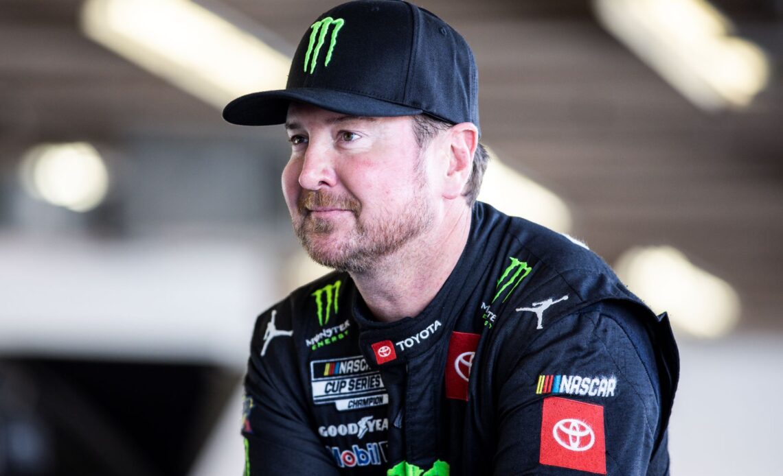 DAYTONA BEACH, FLORIDA - JANUARY 12: Kurt Busch, driver of the #45 23XI Racing Toyota looks on in the garage during the NASCAR Next Gen Test at Daytona International Speedway on January 12, 2022 in Daytona Beach, Florida. (Photo by James Gilbert/Getty Images)