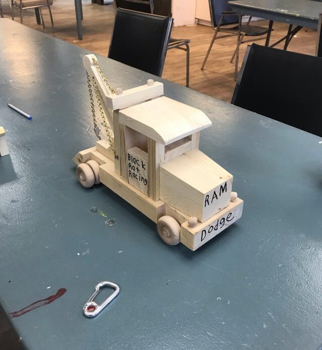 This is a Tow Truck that I made at Work Today for me and for the Race Shop’s.