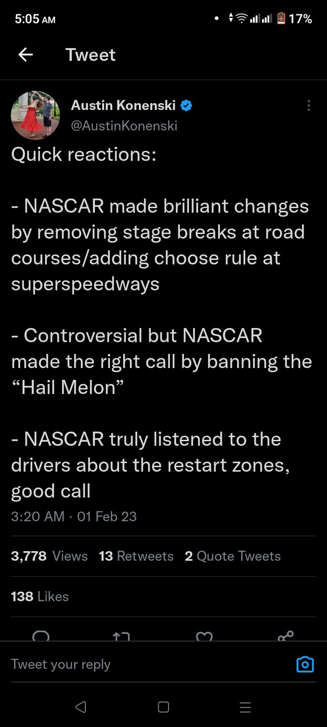 This just in: NASCAR has banned the "Hail Melon" move.