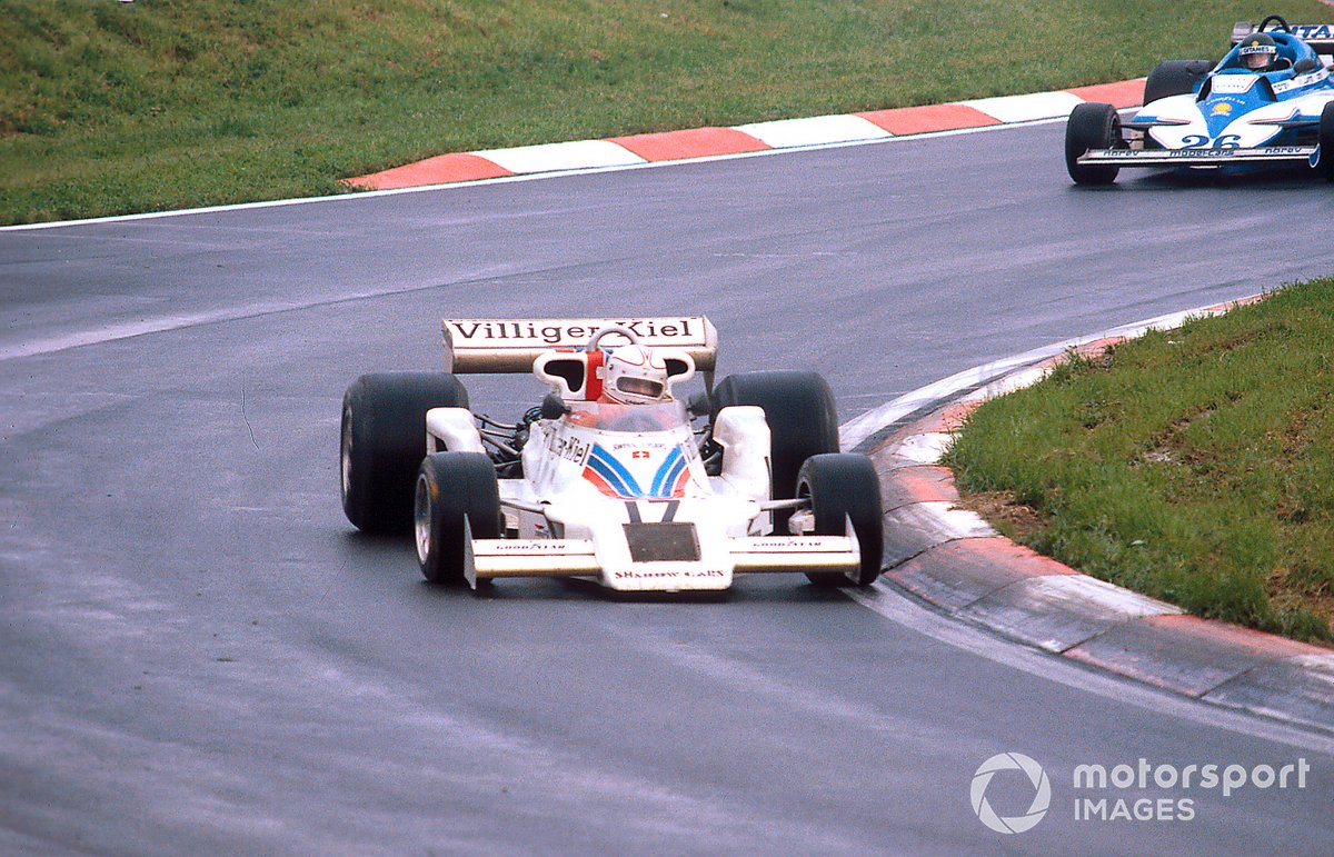 Jones triumphed on a chaotic afternoon at the Osterreichring for Shadow in 1977