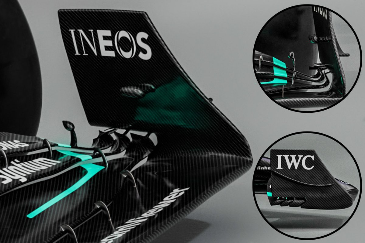 Mercedes W14 front wing detail