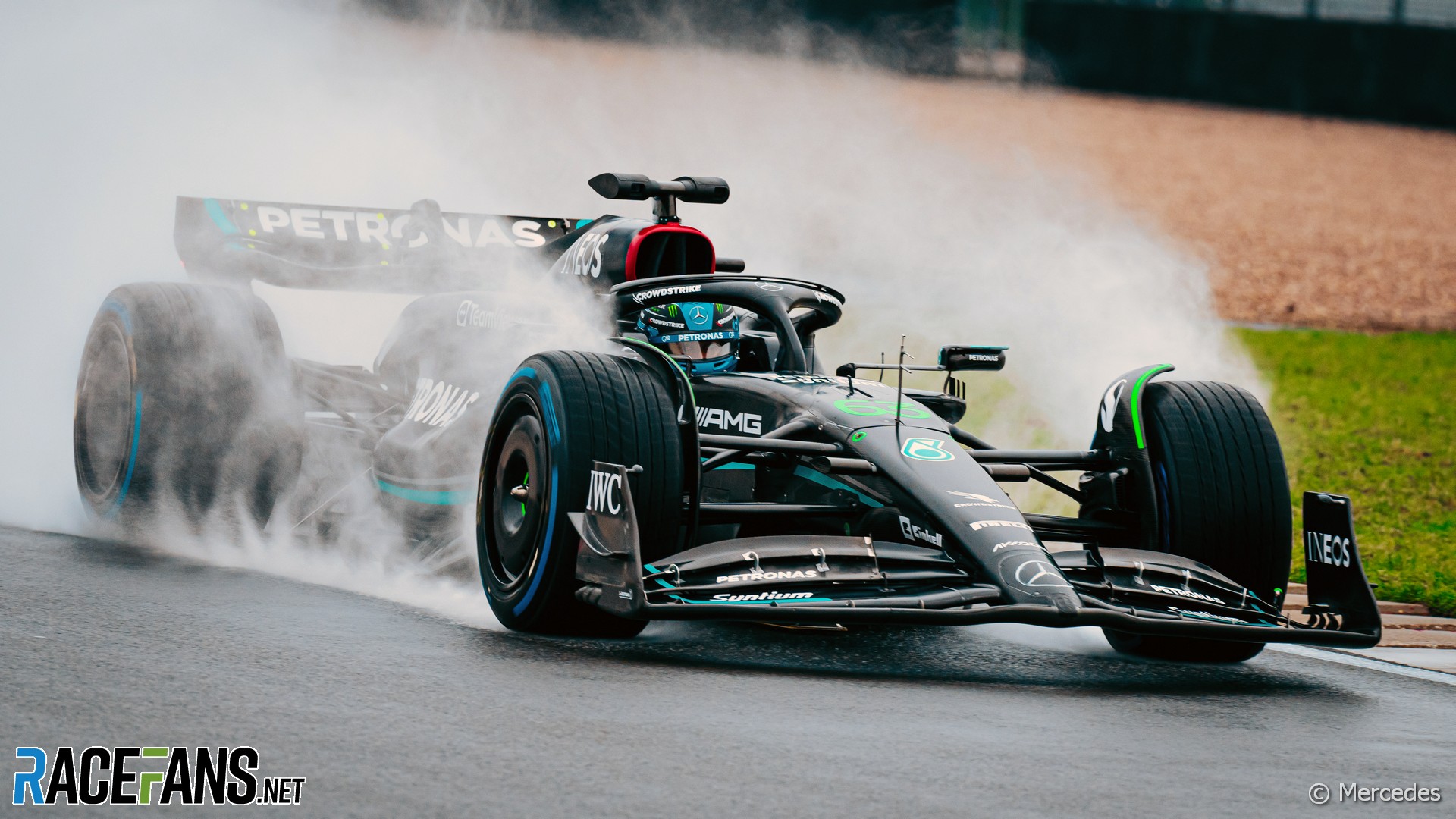 George Russell, Mercedes, Silverstone, 2023