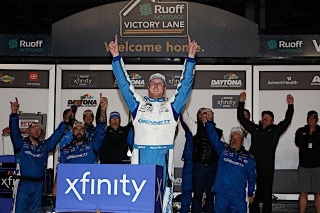 2023 Xfinity Daytona I Austin Hill victory lane (Credit: NKP)