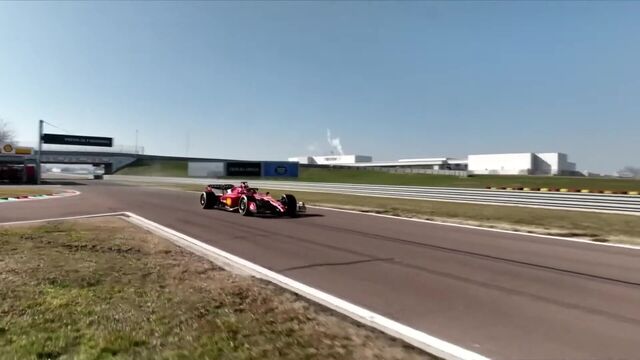 Charles Leclerc drives the Ferrari SF-23