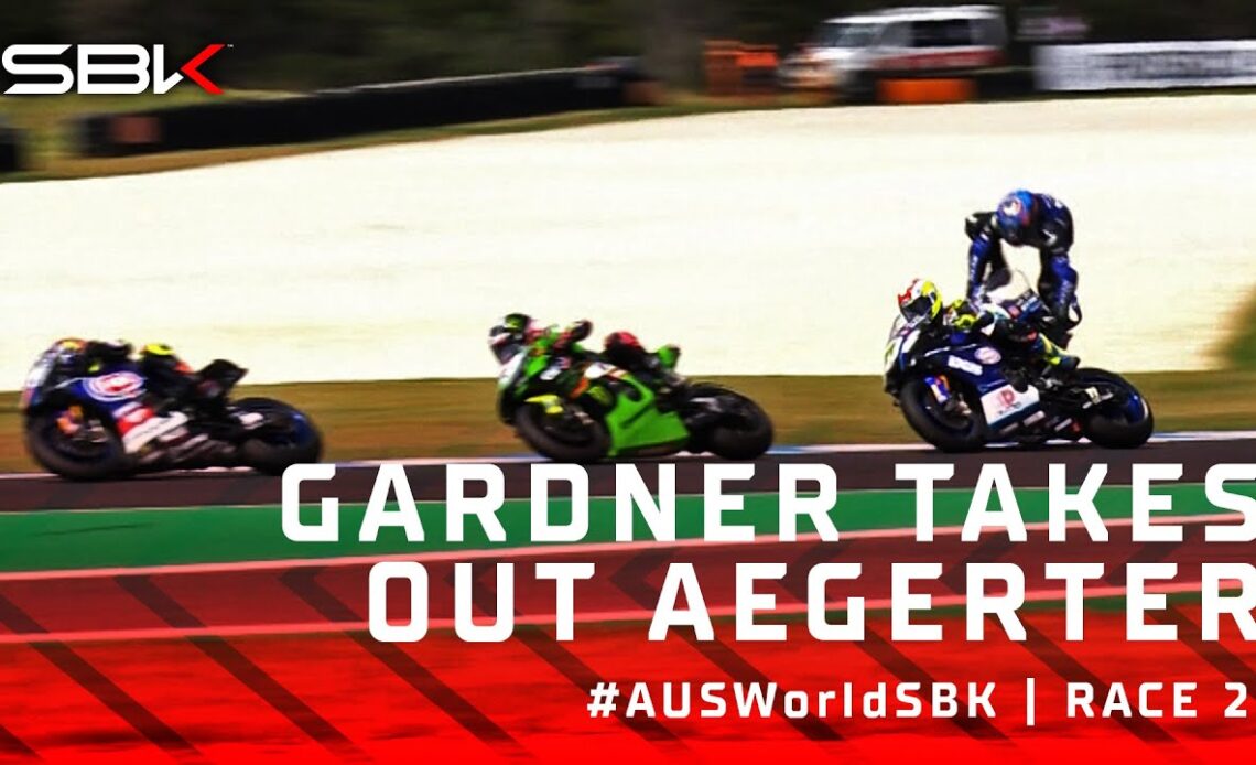 Gardner takes out Aegerter at Turn 4 🤯 | #AUSWorldSBK