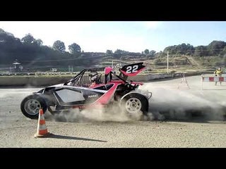 Headphones on - Super Buggys (FIA EuroAX) heating up their different engines before the Finals