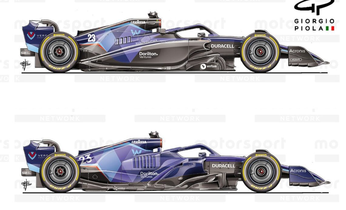 Williams FW44 side view comparison2