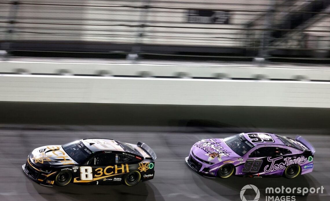 Kyle Busch, Richard Childress Racing, 3CHI Chevrolet Camaro, Daniel Suarez, TrackHouse Racing, Tootsies Orchid Lounge Chevrolet Camaro