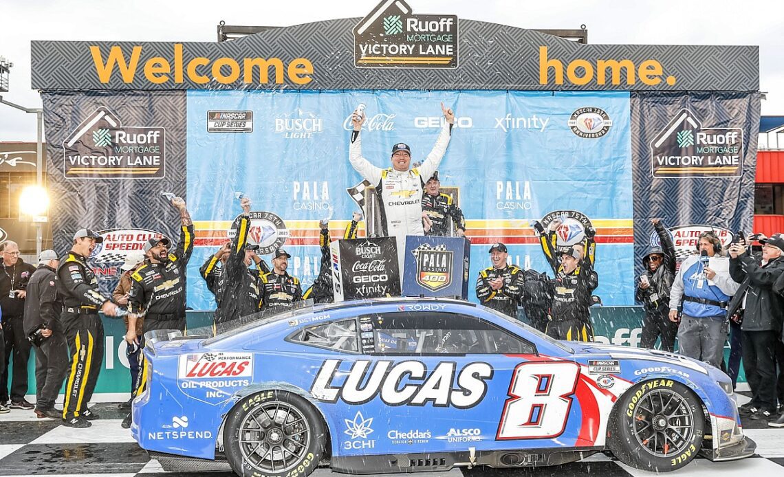 Kyle Busch takes record-setting NASCAR win at Fontana