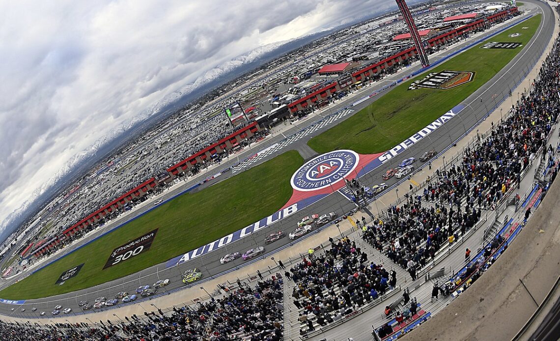 Logano “didn’t brake check anyone” in Fontana NASCAR Cup restart chaos