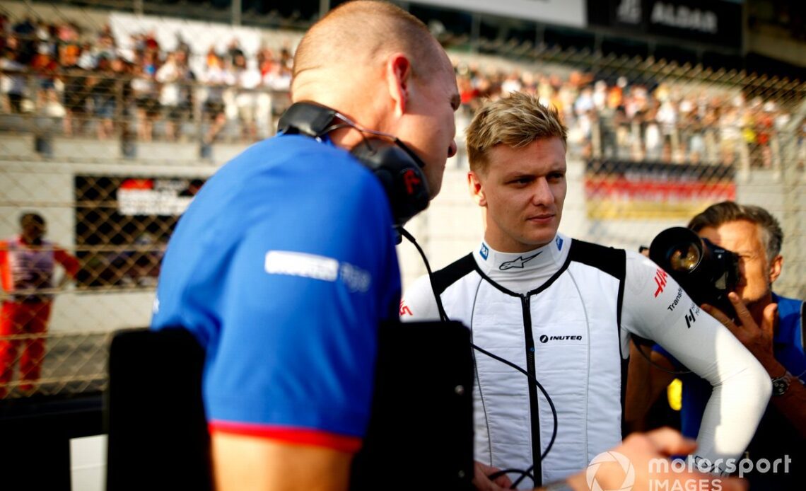 Mick Schumacher, Haas F1 Team, on the grid
