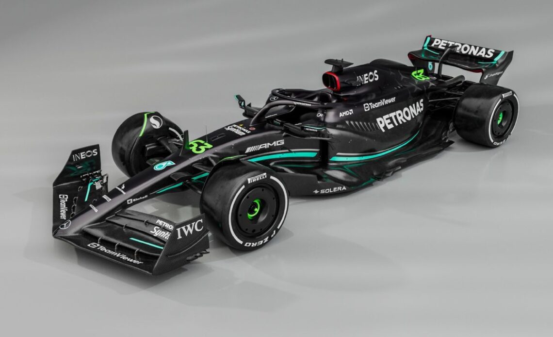 Mercedes returns to all-black look for 2023 Formula One season