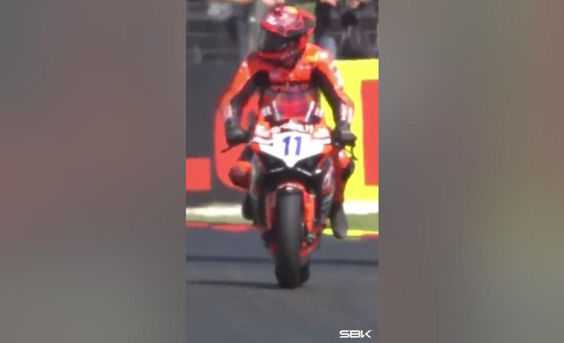 Nicolo Bulega's Celebration 🤩 | #AUSWorldSBK