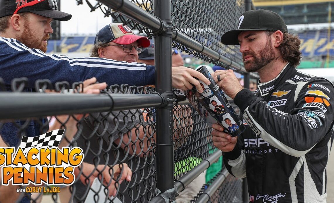 Recognizing JJ Yeley's no. 1 fan and the Penny Stacker of the week | Stacking Pennies