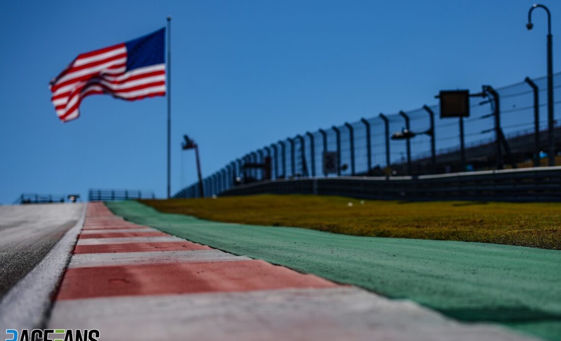 USA flag, Circuit of the Americas, 2022