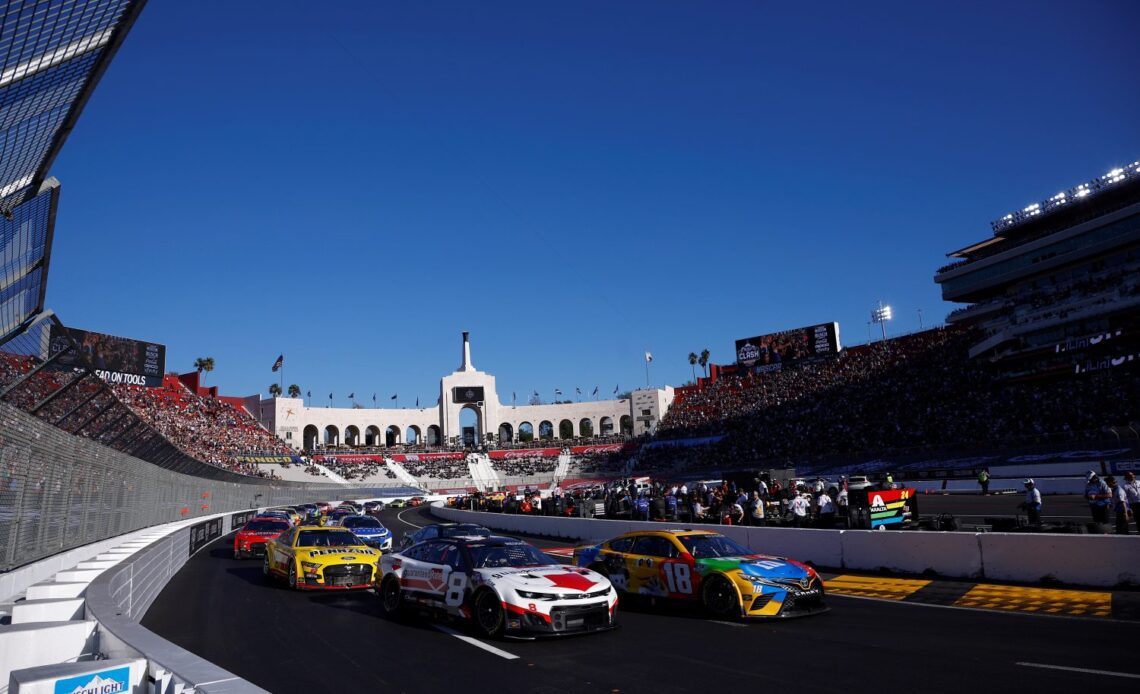 2022 LA Coliseum Cup Tyler Reddick Kyle Busch pack racing jared c tilton getty