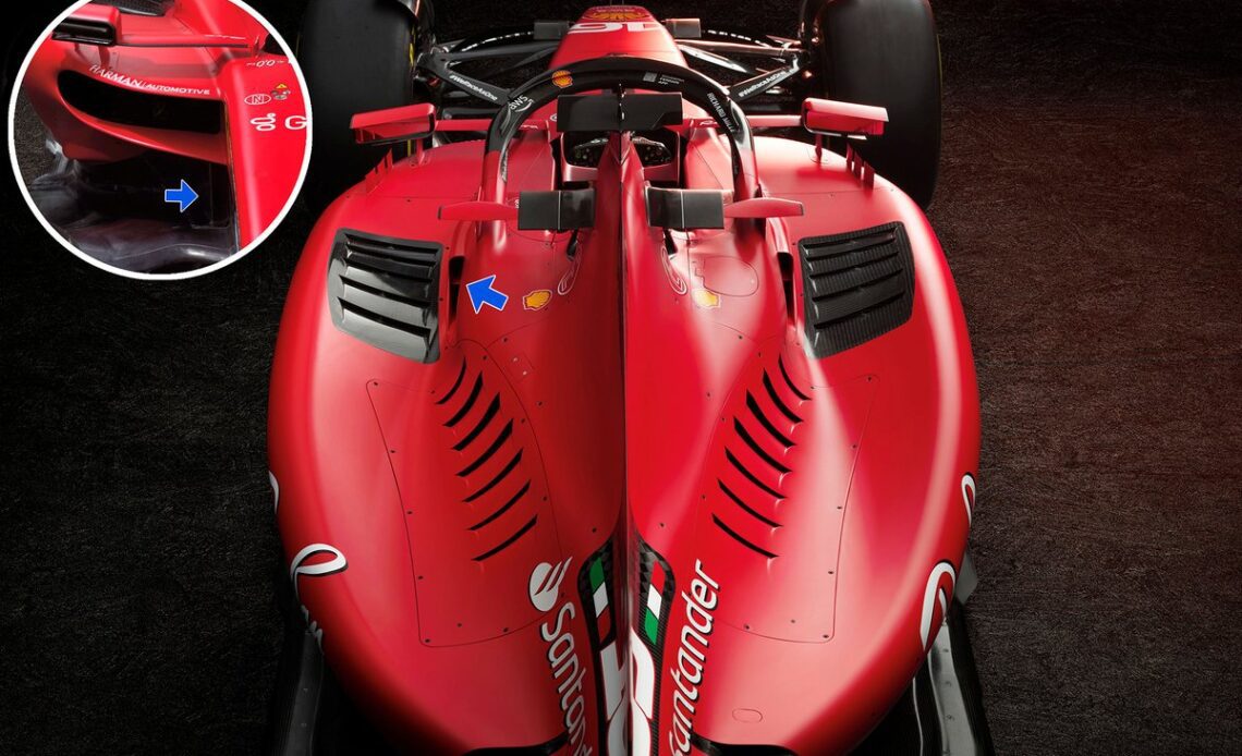 Ferrari SF-23 sidepod detail