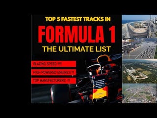 Top 5 fastest tracks in F1