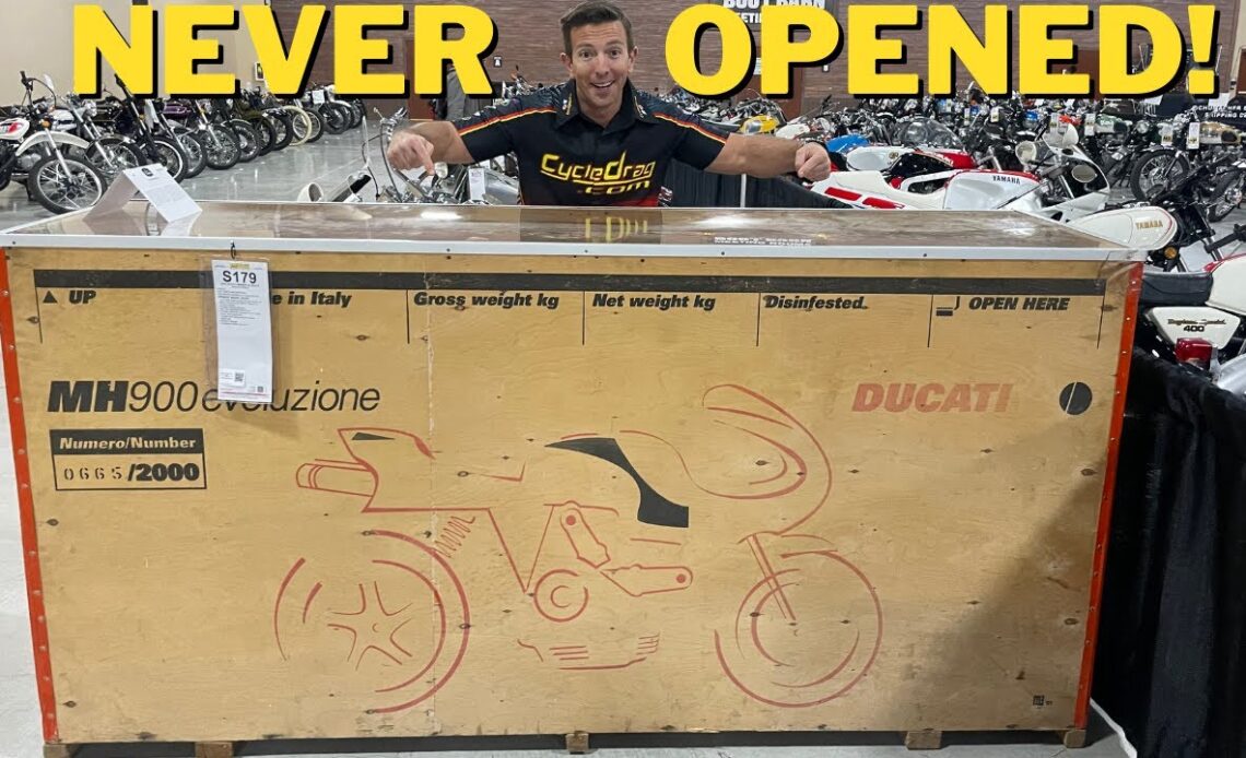 UNOPENED 20 Year Old Motorcycle Goes up for Bid!