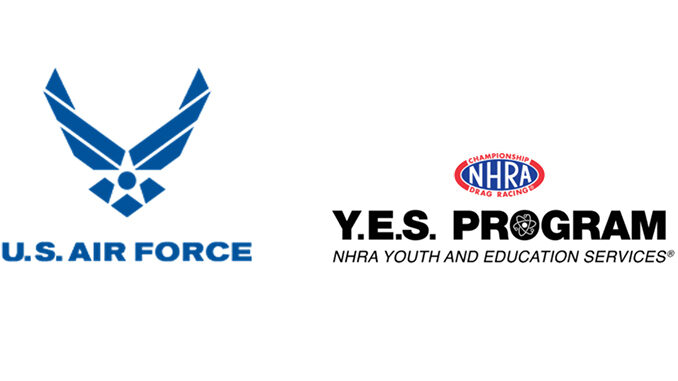 United States Air Force Joins NHRA Youth and Education Services (YES) Program in 2023