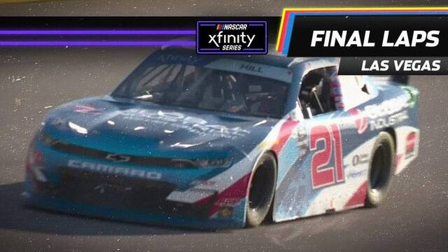 Austin Hill takes a gamble at Las Vegas on the final lap for the win