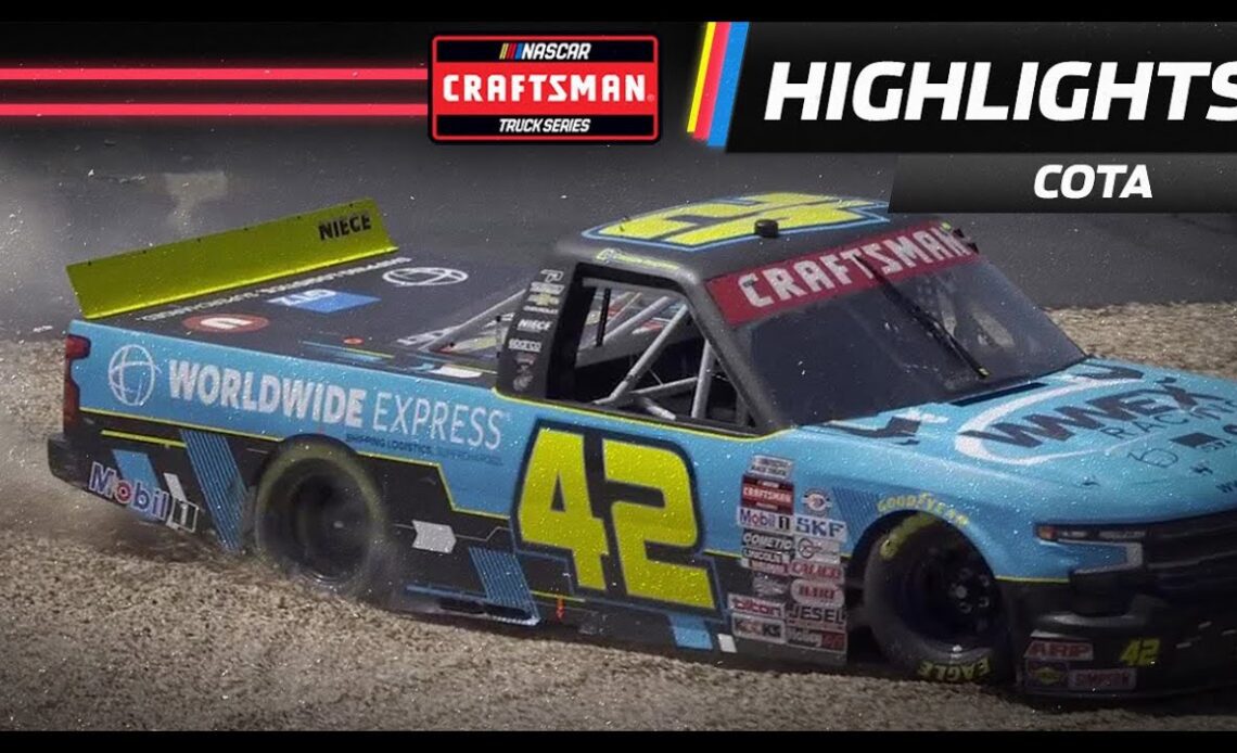 Carson Hocevar spins into gravel from 5th at COTA