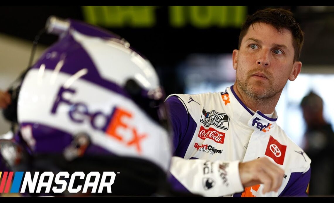 Denny Hamlin penalized after intentional contact with Chastain at Phoenix | NASCAR