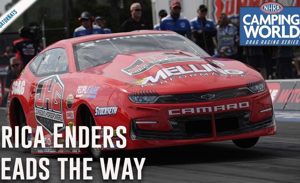 Erica Enders leads the way Friday at AMALIE Motor Oil NHRA Gatornationals