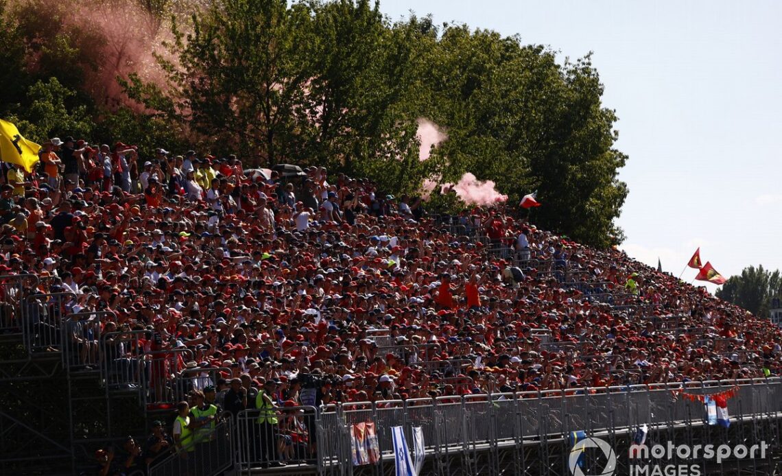 Huge crowd support for Ferrari