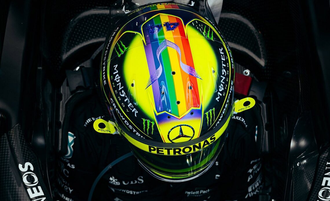FIA has no issue with Hamilton rainbow helmet at F1 Bahrain GP