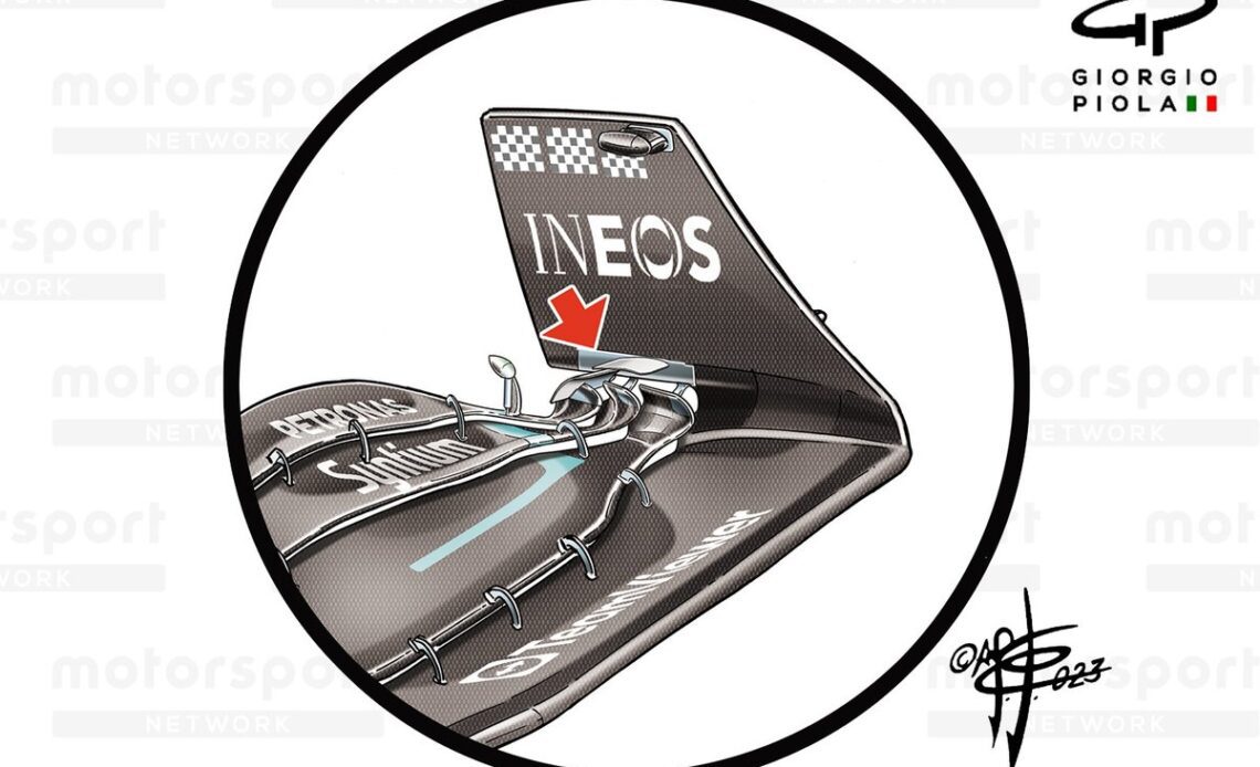 Mercedes W14 front wing